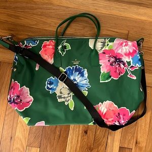 Kate Spade Nylon Floral Weekender Tote
